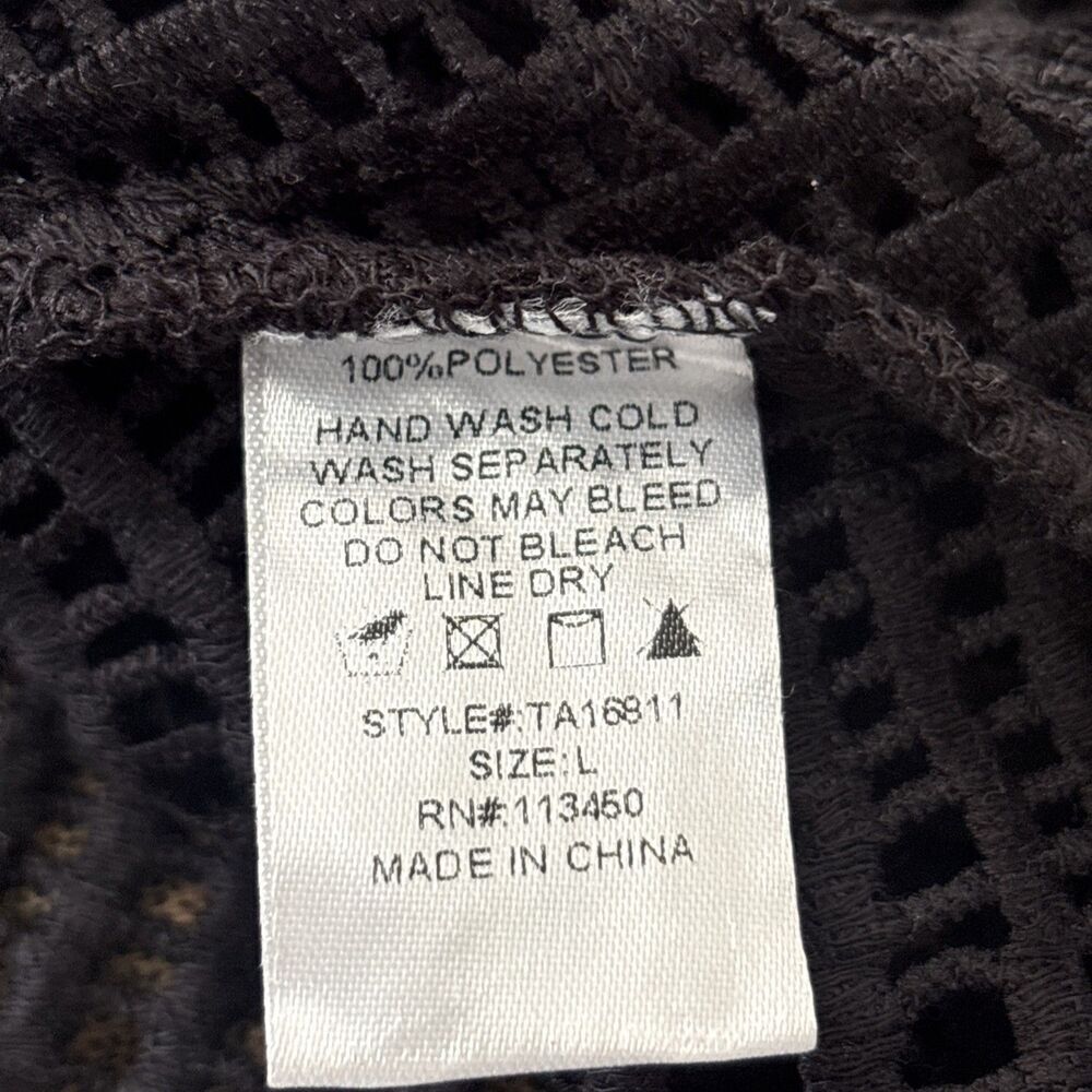 Anthropologie X Lulumari Women's crotchet Knit Crop Swim Cover Up Top Size L - Picture 5 of 14